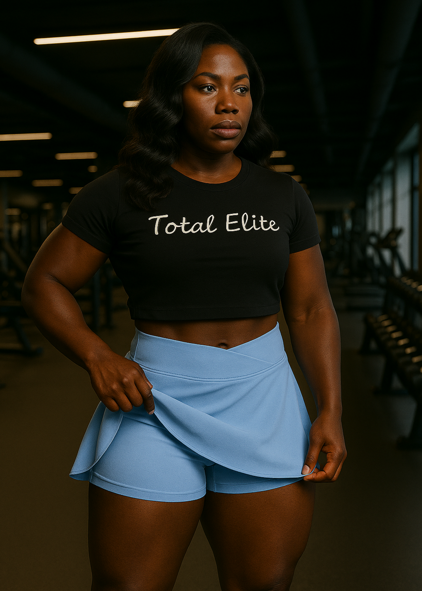 HIGH-WAISTED CROSSOVER TENNIS SKORT