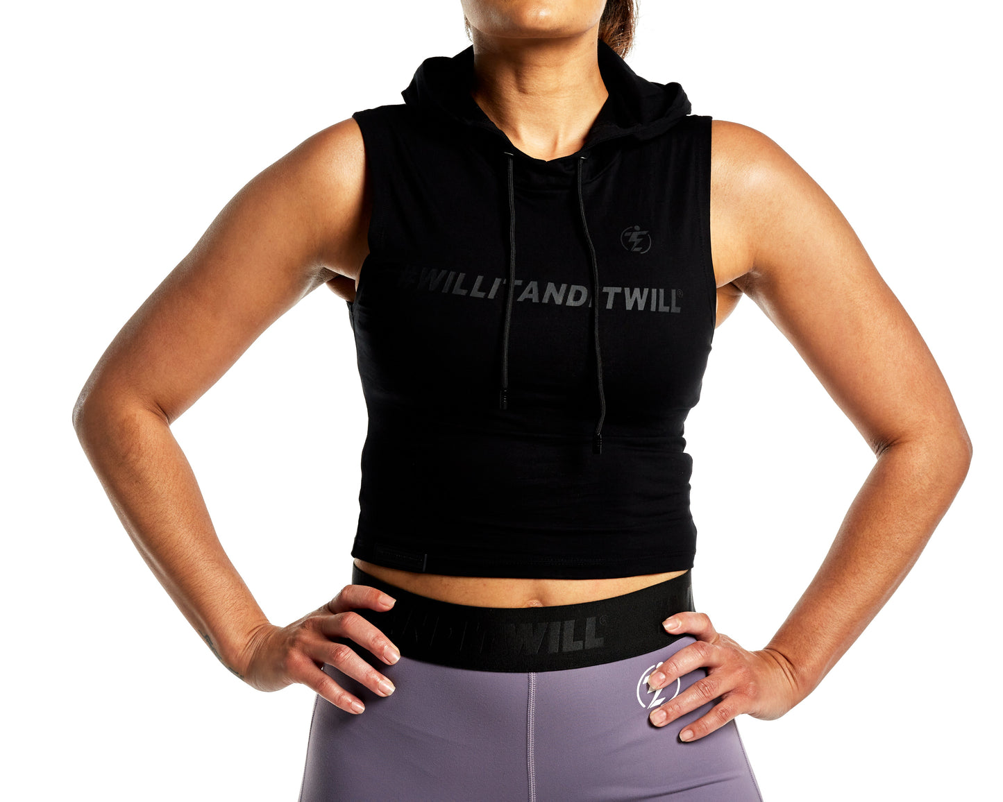 SLEEVELESS CROPPED HOODIE