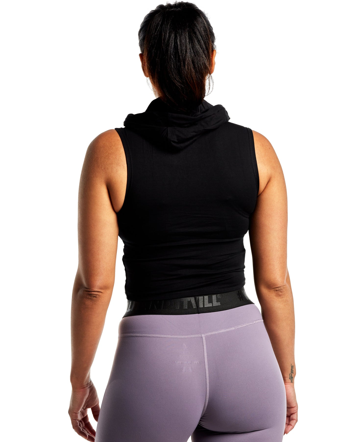 SLEEVELESS CROPPED HOODIE