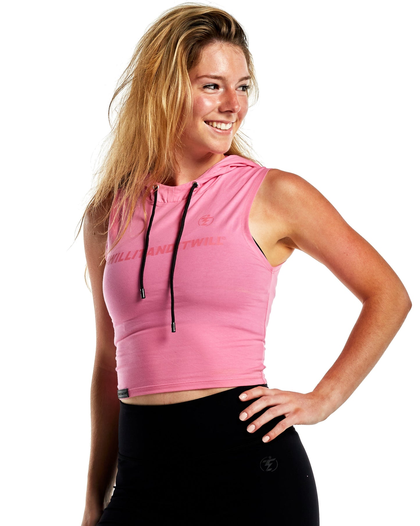 SLEEVELESS CROPPED HOODIE