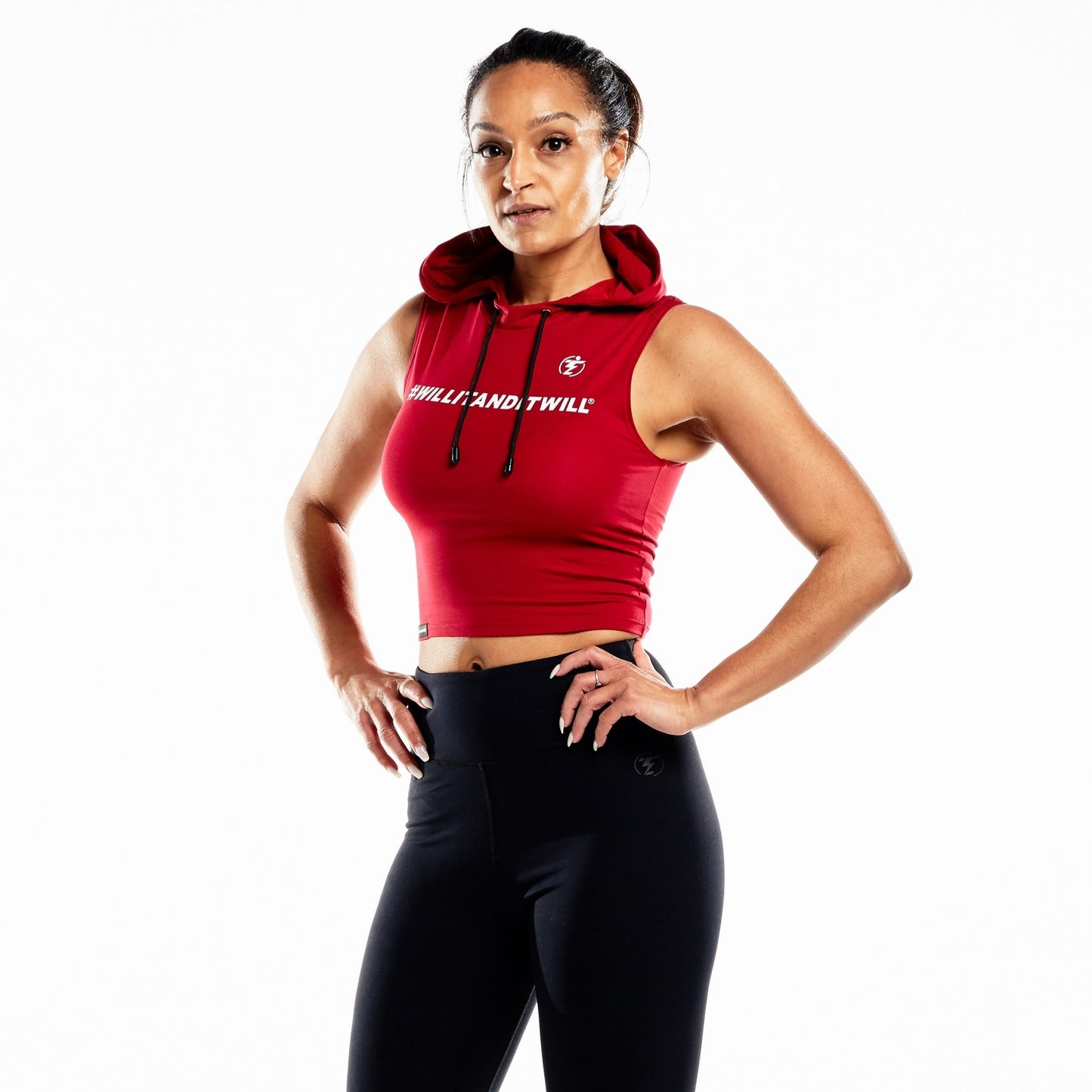 SLEEVELESS CROPPED HOODIE