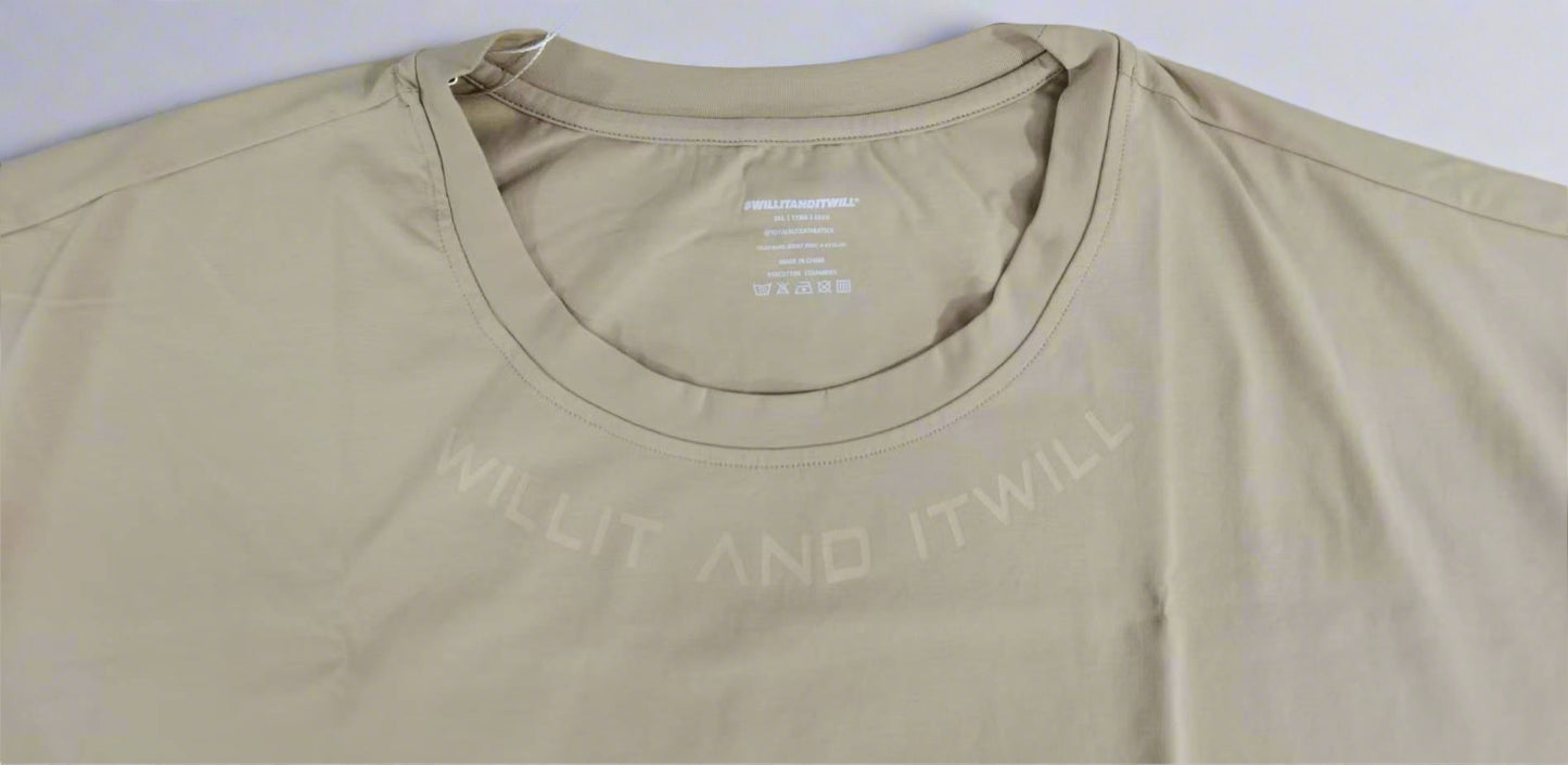 BROWN Oversized T-Shirt | WILL IT | Train Hard | Outlast